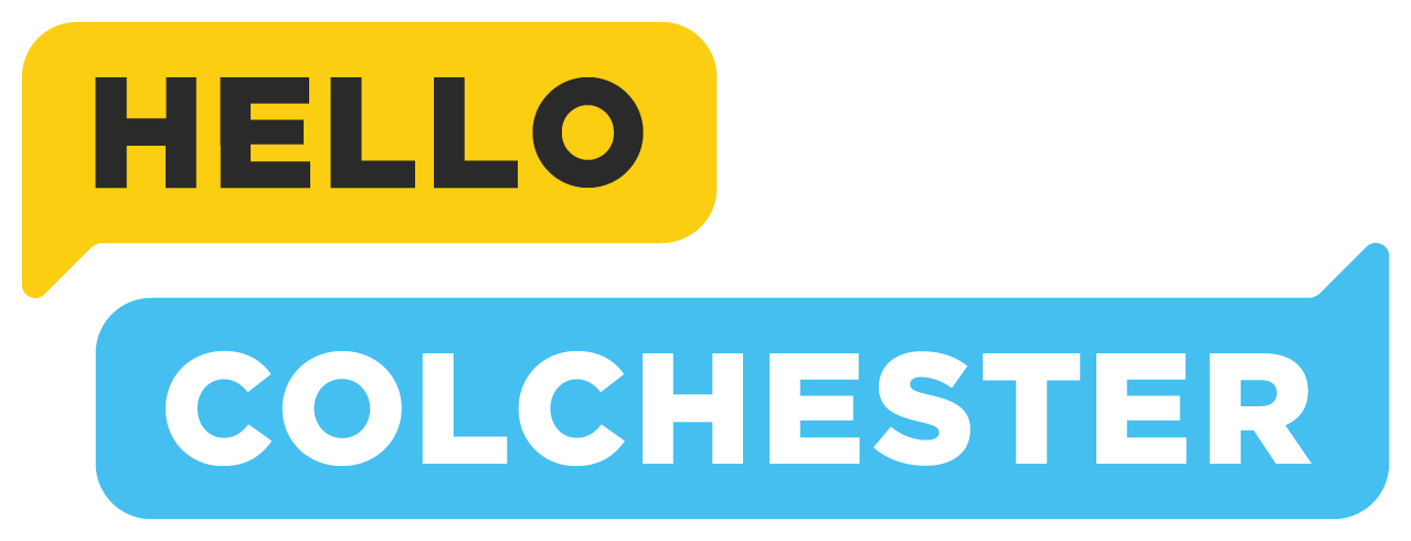 Hello Colchester logo